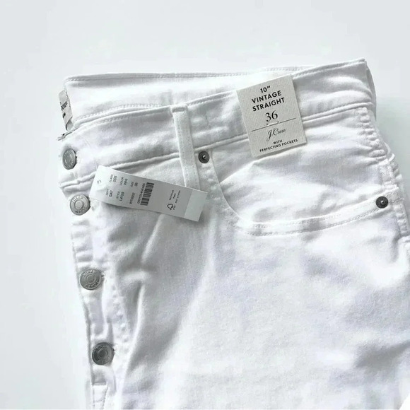 J. Crew Plus Size vintage slim-straight jean in white Size 36 NWT - Picture 6 of 9